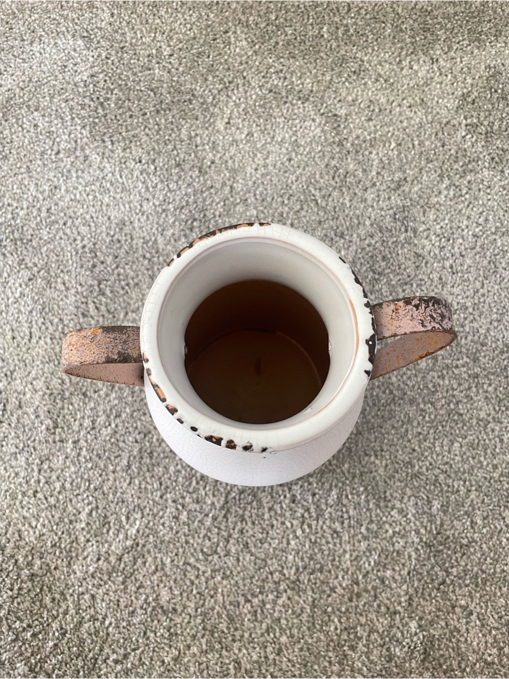 Two-Handled Ceramic Pitcher Vase - Picture 2 of 4